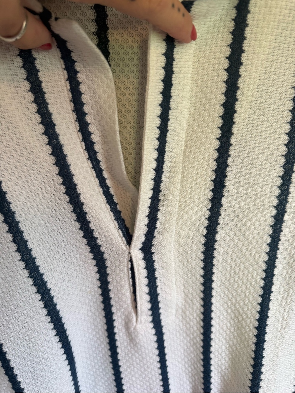 Todd Snyder White striped boucle knit Polo new without tags size XXL - Picture 11 of 11